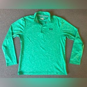 Under Armour Quarter-Zip Pullover Shirt Green Gradient Men’s Sz XL